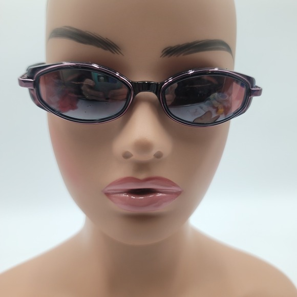 Maui Jim MJ-123-11 Sunglasses Purple Black Oval Wrap Vintage Sport with Case main image 8